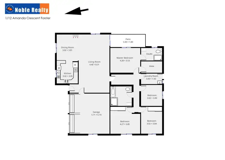Floorplan of Homely villa listing, 1/12 Amanda Crescent, Forster NSW 2428