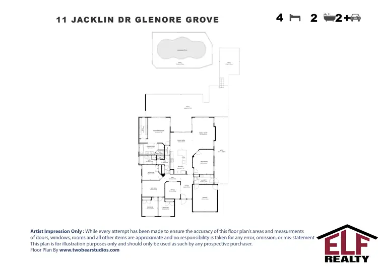 Floorplan of Homely house listing, 11 Jacklin Drive, Glenore Grove QLD 4342