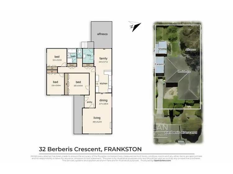 Floorplan of Homely house listing, 32 Berberis Crescent, Frankston VIC 3199