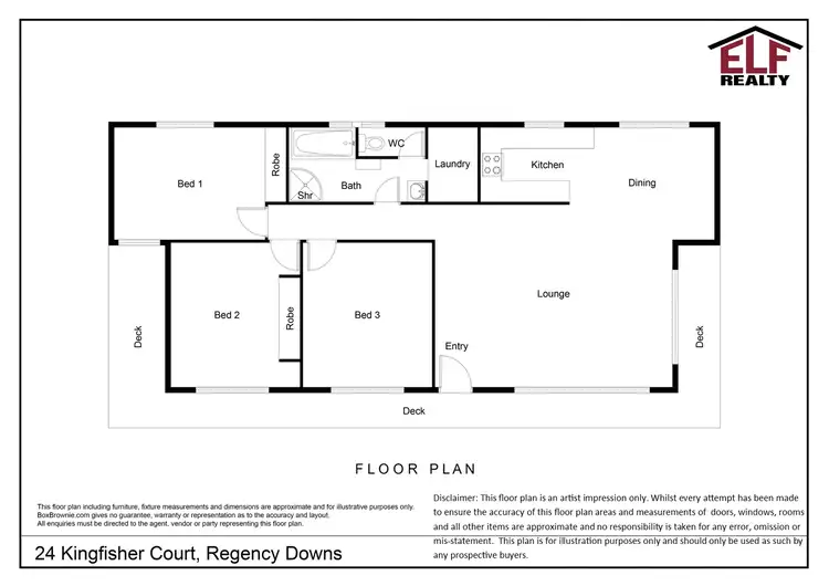 Floorplan of Homely house listing, 24 Kingfisher Court, Regency Downs QLD 4341