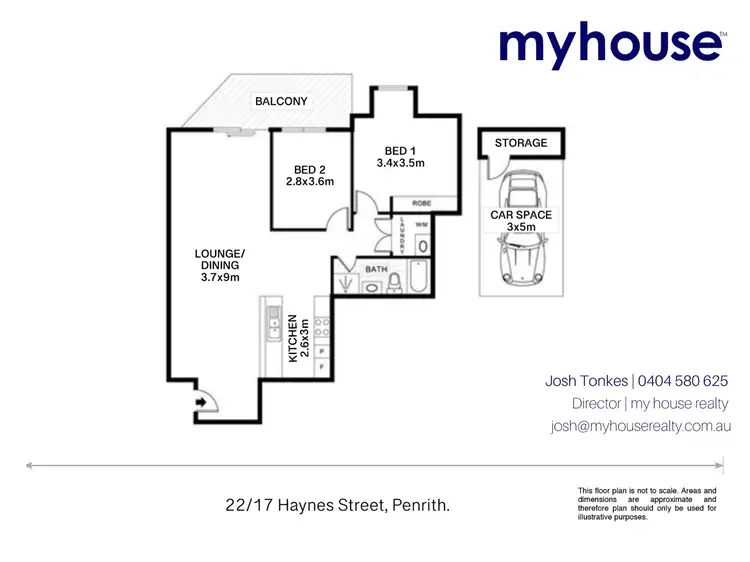 Floorplan of Homely unit listing, 22/17-19 Haynes St, Penrith NSW 2750