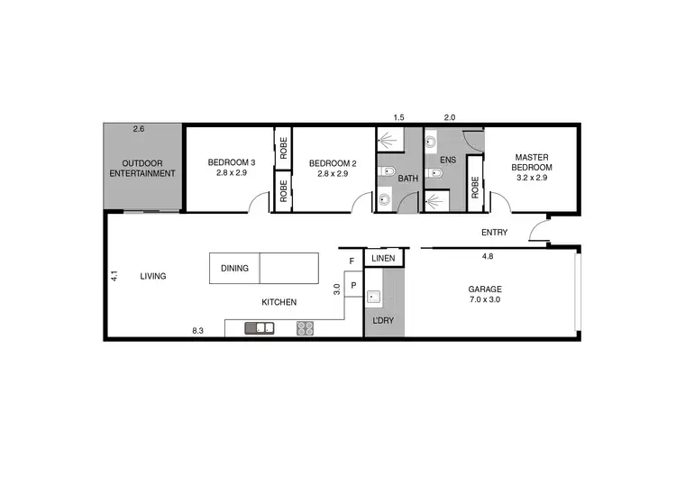 Floorplan of Homely villa listing, 25/30 Cavanagh Lane, West Nowra NSW 2541
