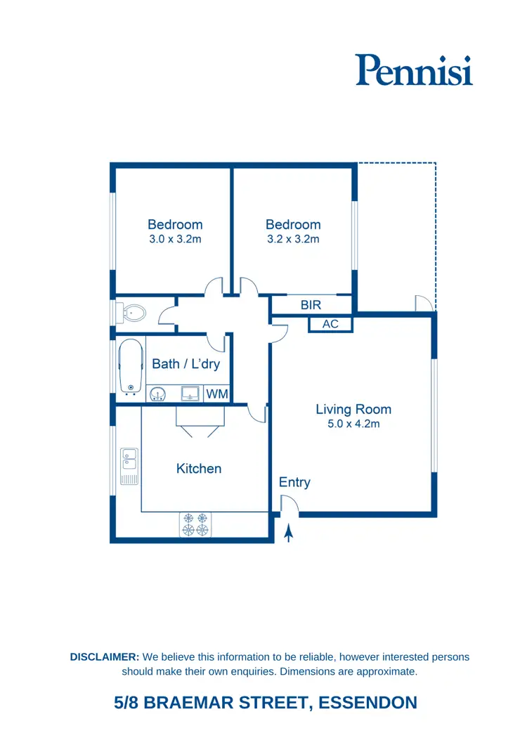 Floorplan of Homely unit listing, 5/8 Braemar Street, Essendon VIC 3040