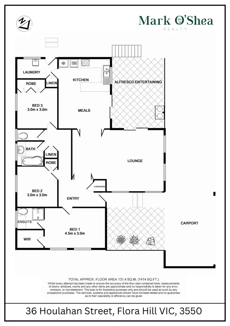 Floorplan of Homely house listing, 36 Houlahan Street, Flora Hill VIC 3550