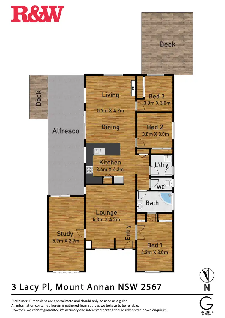 Floorplan of Homely house listing, 3 Lacy Place, Mount Annan NSW 2567