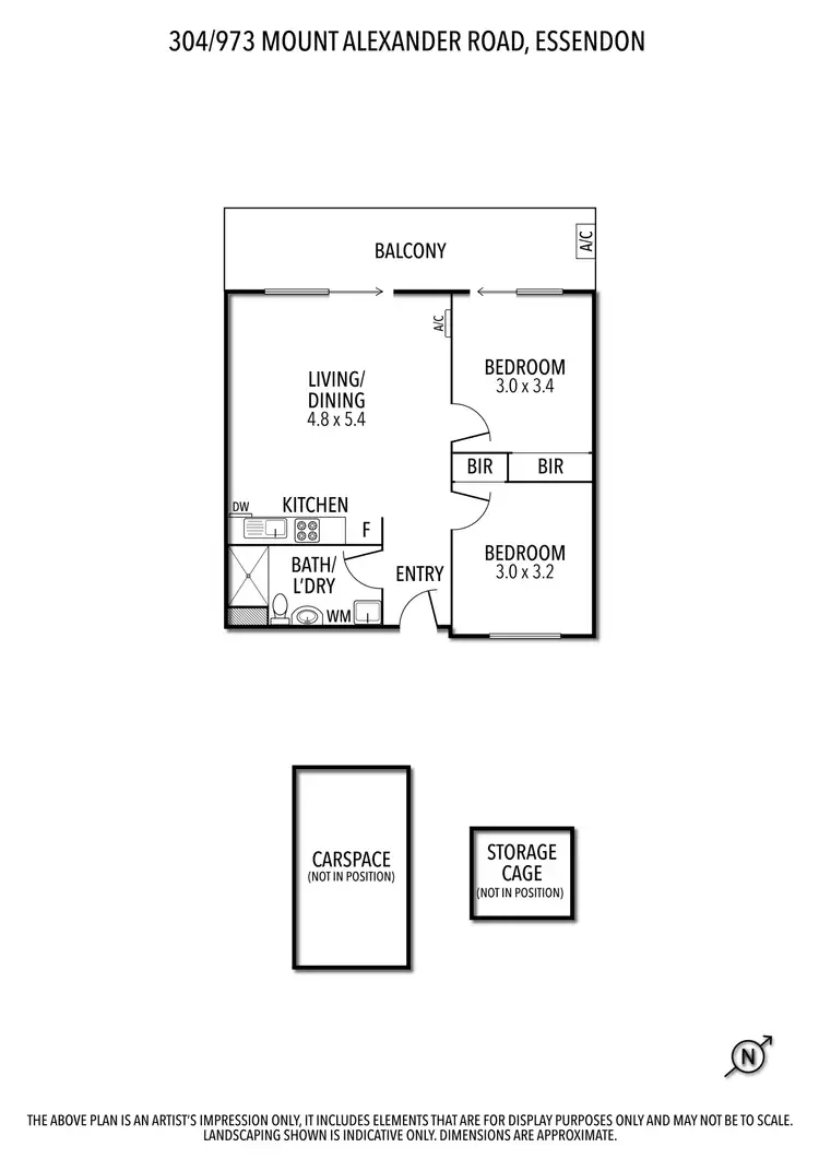 Floorplan of Homely apartment listing, 304/973 Mt Alexander Road, Essendon VIC 3040