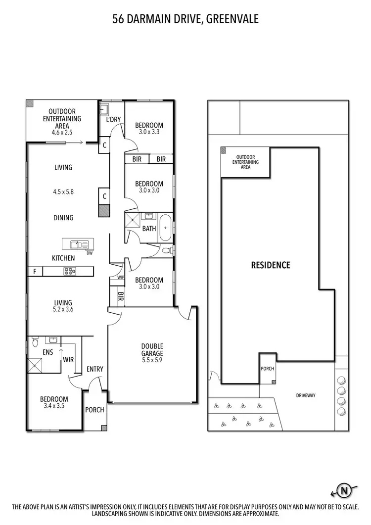 Floorplan of Homely house listing, 56 Darmain Drive, Greenvale VIC 3059