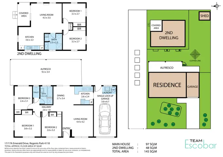 Floorplan of Homely house listing, 17 & 17a Emerald Drive, Regents Park QLD 4118
