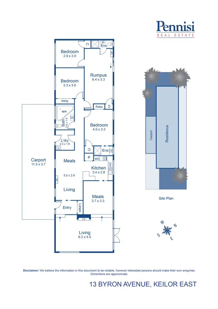 Floorplan of Homely house listing, 13 Byron Avenue, Keilor East VIC 3033