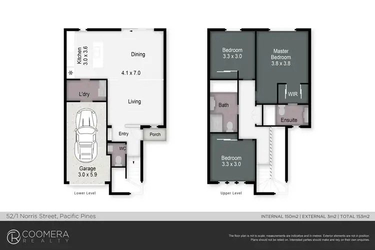 Floorplan of Homely townhouse listing, 52/1 Norris Street, Pacific Pines QLD 4211
