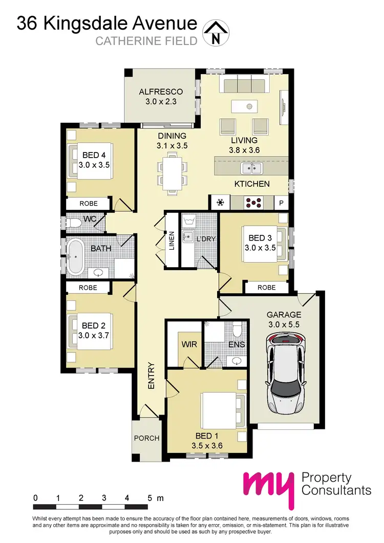 Floorplan of Homely house listing, 36 Kingsdale Avenue, Catherine Field NSW 2557