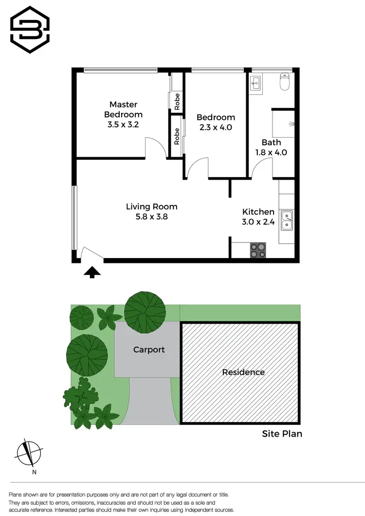 Floorplan of Homely unit listing, 1/21 Wells Road, Seaford VIC 3198