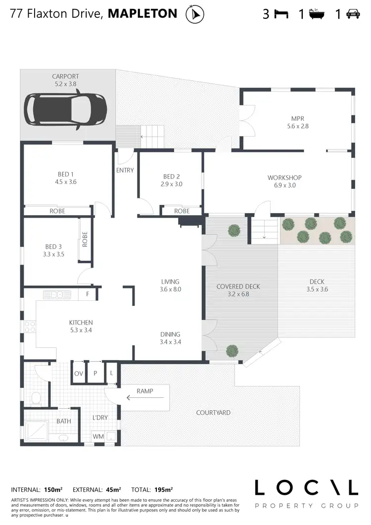 Floorplan of Homely house listing, 77 Flaxton Drive, Mapleton QLD 4560