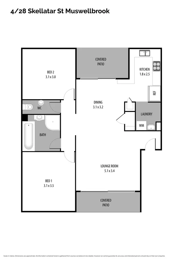 Floorplan of Homely townhouse listing, 4/28 Skellatar Street, Muswellbrook NSW 2333