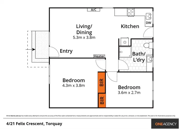 Floorplan of Homely unit listing, 4/21 Felix Crescent, Torquay VIC 3228