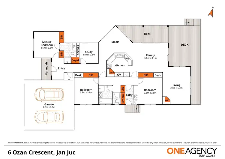 Floorplan of Homely house listing, 6 Ozan Crescent, Jan Juc VIC 3228