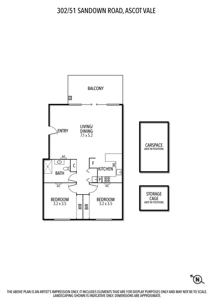 Floorplan of Homely apartment listing, 302/51 Sandown Road, Ascot Vale VIC 3032