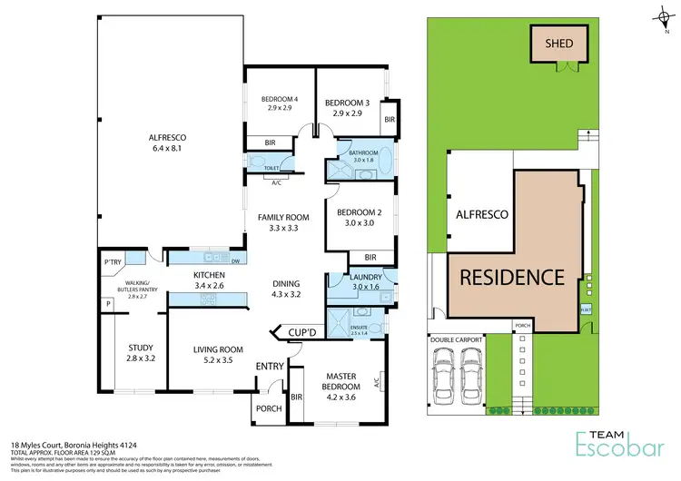 Floorplan of Homely house listing, 18 Myles Court, Boronia Heights QLD 4124