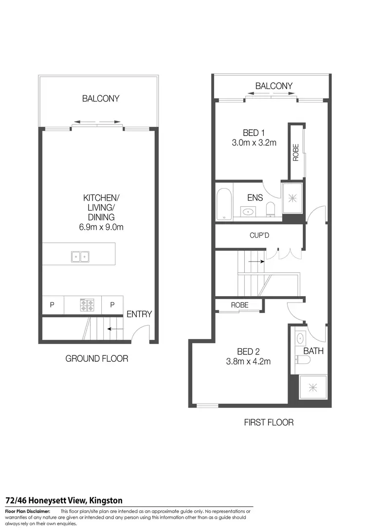Floorplan of Homely apartment listing, 72/46 Honeysett View, Kingston ACT 2604