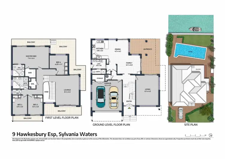 Floorplan of Homely house listing, 9 Hawkesbury Esplanade, Sylvania Waters NSW 2224
