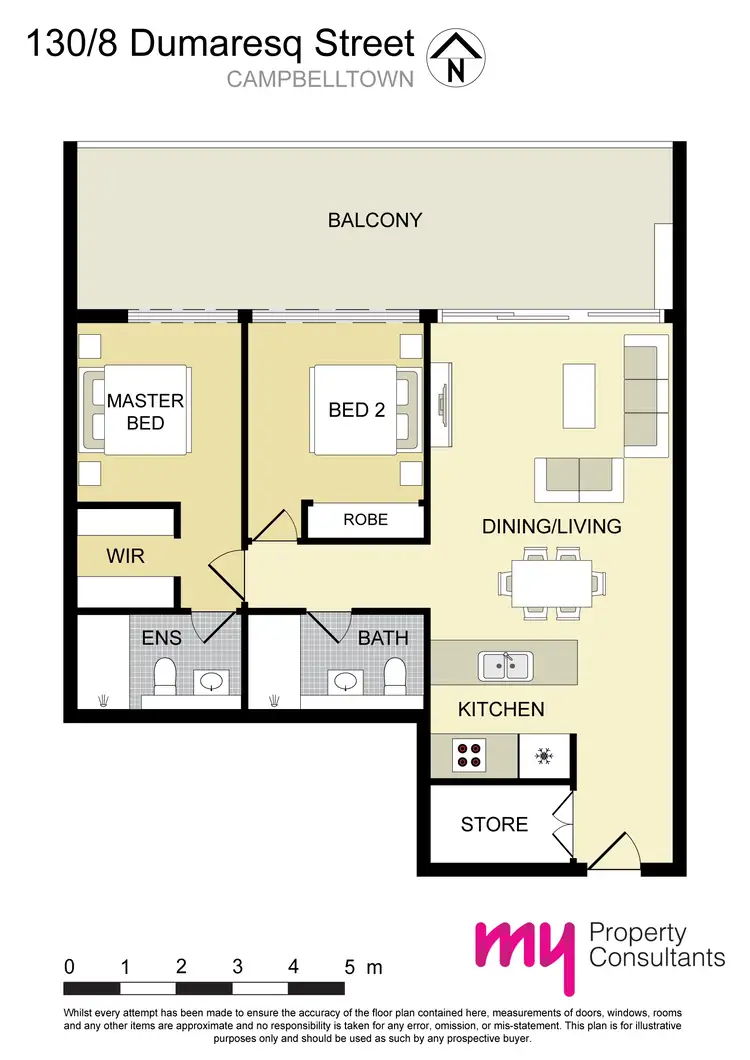 Floorplan of Homely apartment listing, 1305/8 Dumaresq Street, Campbelltown NSW 2560
