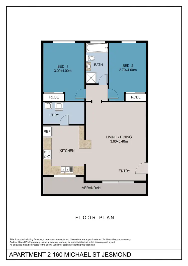 Floorplan of Homely unit listing, 2/160 Michael Street, Jesmond NSW 2299