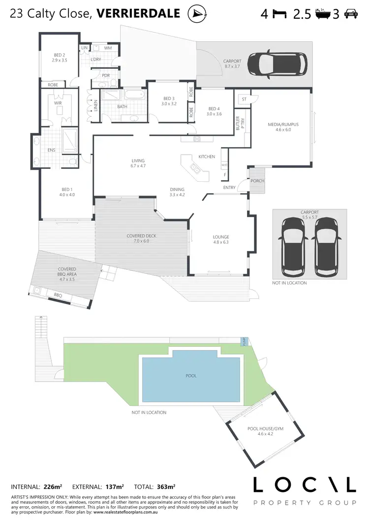 Floorplan of Homely house listing, 23 Calty Close, Verrierdale QLD 4562