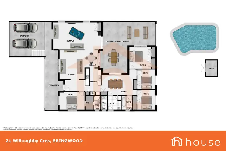 Floorplan of Homely house listing, 21 Willoughby Crescent, Springwood QLD 4127