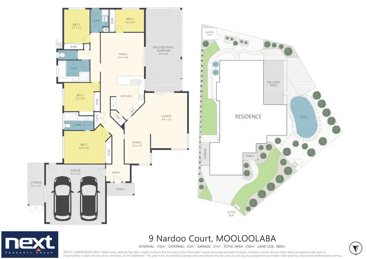 Floorplan of Homely house listing, 9 Nardoo Court, Mooloolaba QLD 4557