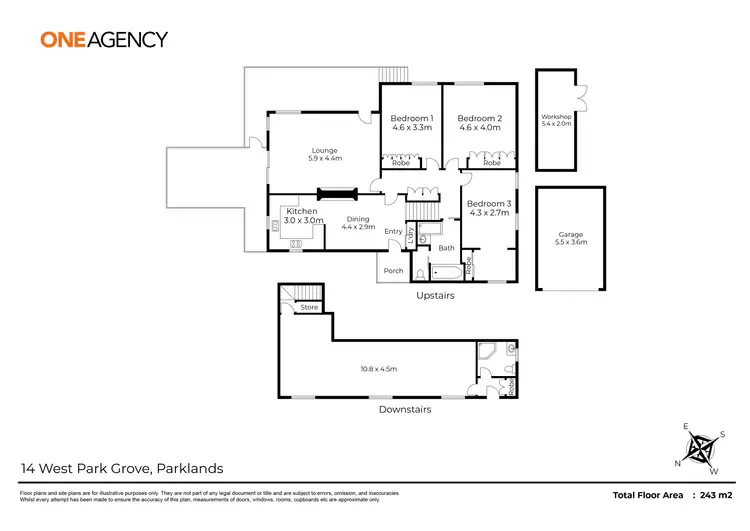 Floorplan of Homely house listing, 14 West Park Grove, Parklands TAS 7320