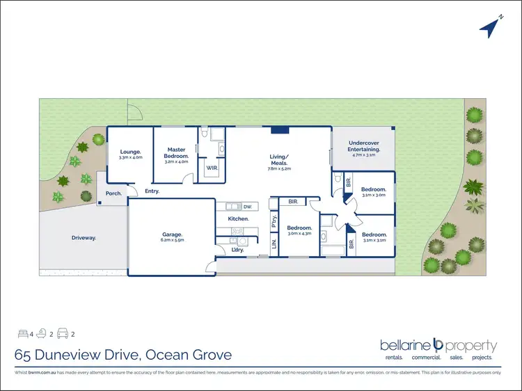 Floorplan of Homely house listing, 65 Duneview Drive, Ocean Grove VIC 3226