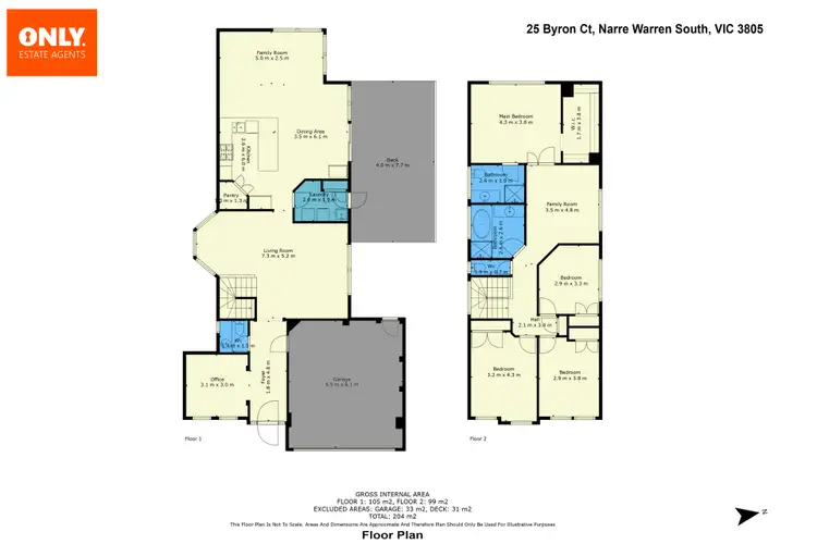 Floorplan of Homely house listing, 25 Byron Court, Narre Warren South VIC 3805