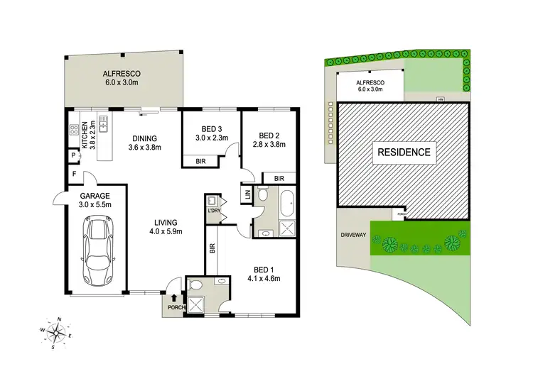 Floorplan of Homely townhouse listing, 1/11 Hamlin Circuit, Holsworthy NSW 2173