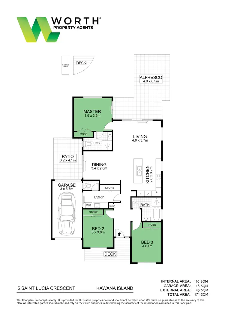 Floorplan of Homely house listing, 5 Saint Lucia Crescent, Kawana Island QLD 4575