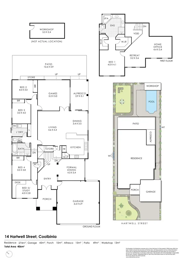 Floorplan of Homely house listing, 14 Hartwell Street, Coolbinia WA 6050