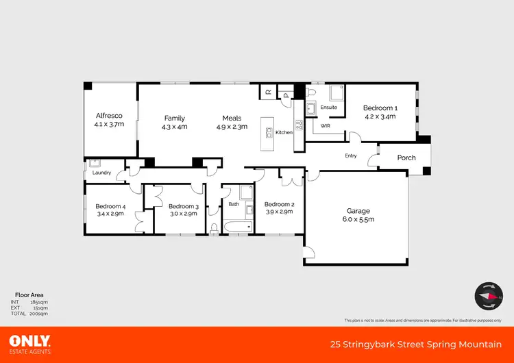 Floorplan of Homely house listing, 25 Stringybark Street, Spring Mountain QLD 4300