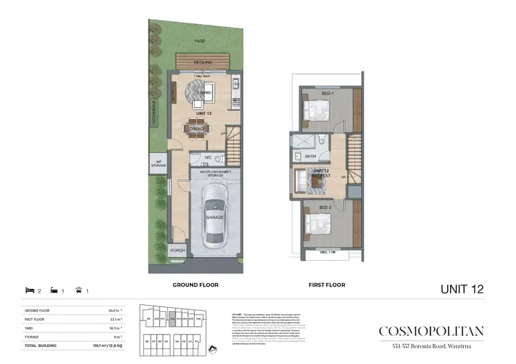 Floorplan of Homely townhouse listing, 12/555 Boronia Road, Wantirna VIC 3152