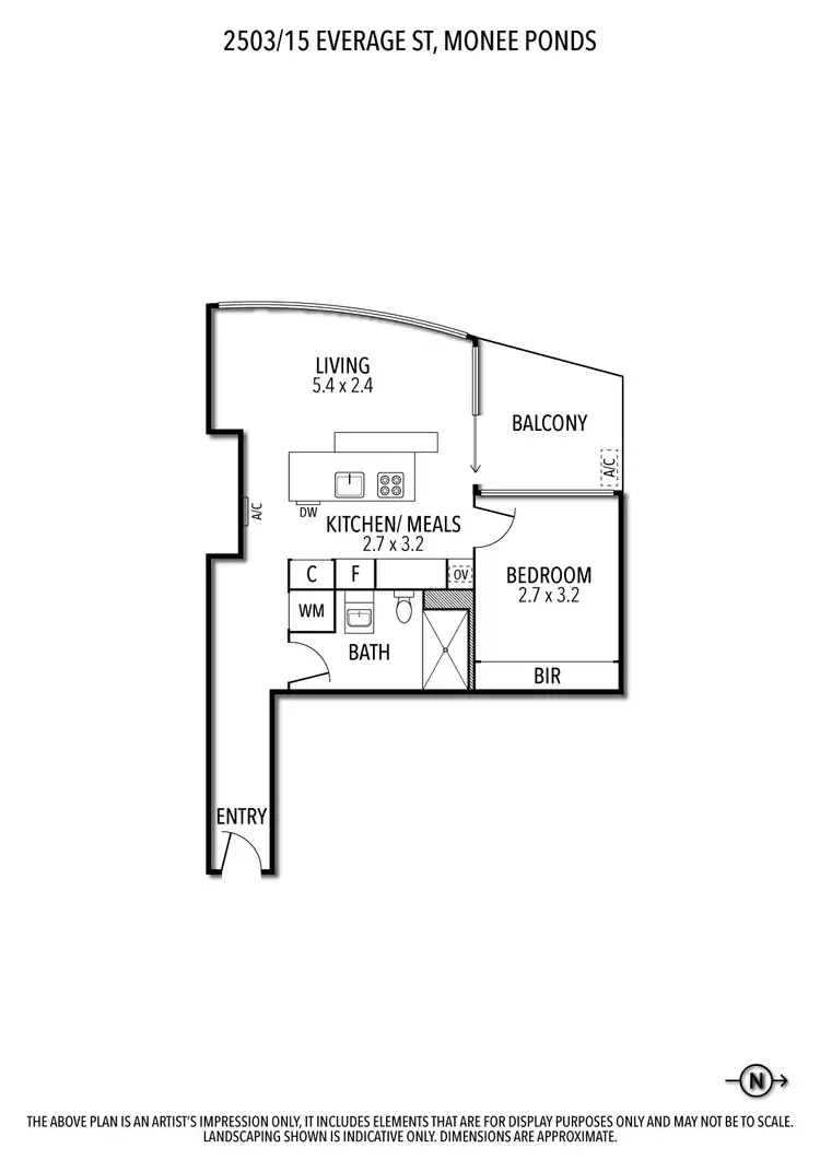 Floorplan of Homely apartment listing, 2503/15 Everage Street, Moonee Ponds VIC 3039