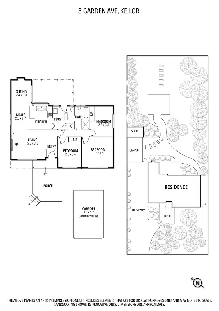 Floorplan of Homely house listing, 8 Garden Avenue, Keilor VIC 3036