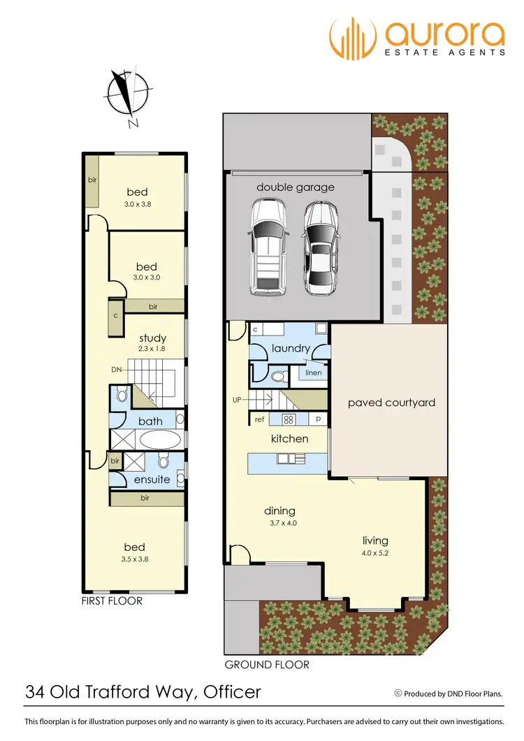 Floorplan of Homely townhouse listing, 34 Old Trafford Way, Officer VIC 3809