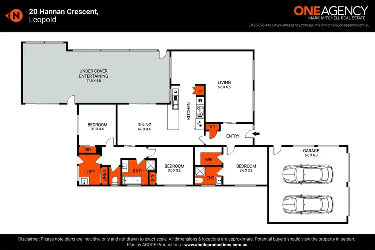 Floorplan of Homely house listing, 20 Hannan Cres, Leopold VIC 3224