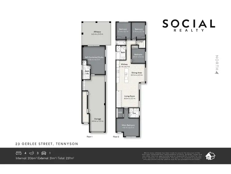 Floorplan of Homely house listing, 23 Gerlee Street, Tennyson QLD 4105