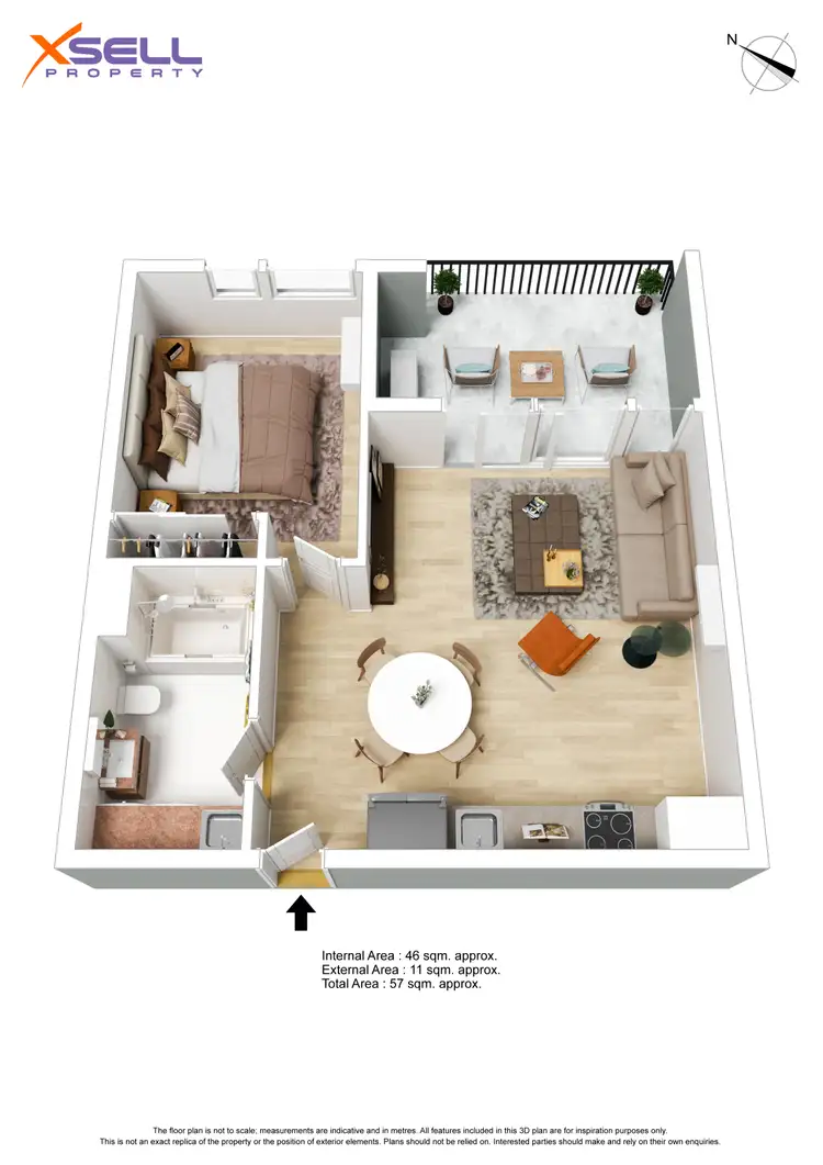 Floorplan of Homely apartment listing, 302/89 Buchanan Drive, Woodforde SA 5072