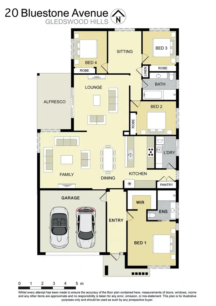 Floorplan of Homely house listing, 20 Bluestone Avenue, Gledswood Hills NSW 2557