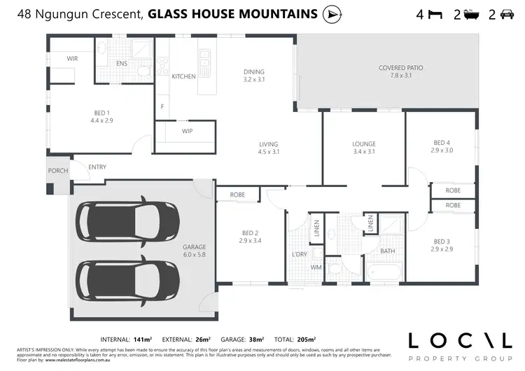 Floorplan of Homely house listing, 48 Ngungun Crescent, Glass House Mountains QLD 4518