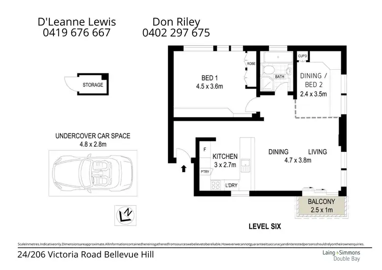 Floorplan of Homely apartment listing, 24/206 Victoria Road, Bellevue Hill NSW 2023