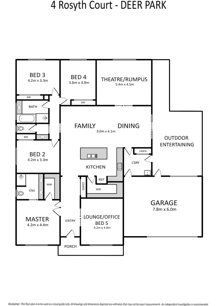 Floorplan of Homely house listing, 4 Rosyth Court, Deer Park VIC 3023