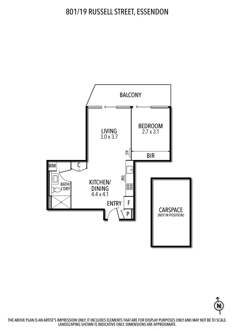 Floorplan of Homely apartment listing, 801/19 Russell Street, Essendon VIC 3040