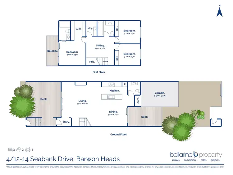 Floorplan of Homely townhouse listing, 4/12-14 Seabank Drive, Barwon Heads VIC 3227