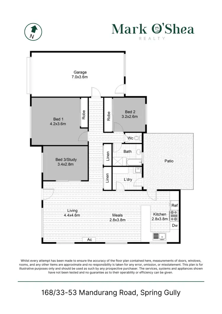 Floorplan of Homely retirement listing, 168/33-53 Mandurang Road, Spring Gully VIC 3550